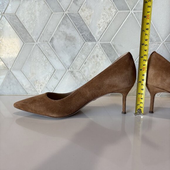 Veronica Beard Size 8M Hazelwood Brown Tan Suede Leather Heel Pump Rita Stiletto - Picture 3 of 11